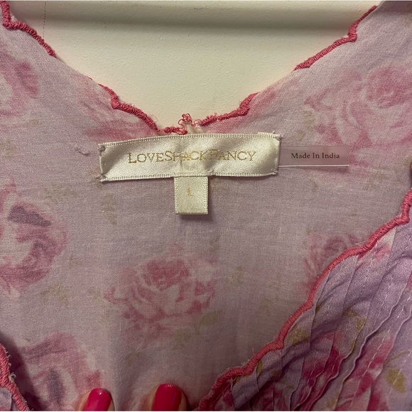 LoveShackFancy Mavis Mini Dress in Lilac Fusion, Size Large - Picture 6 of 9